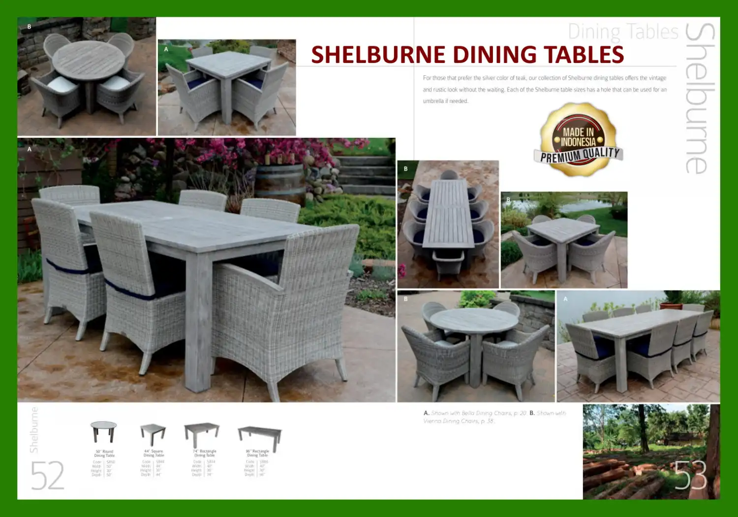 SHELBURNE DINING TABLES