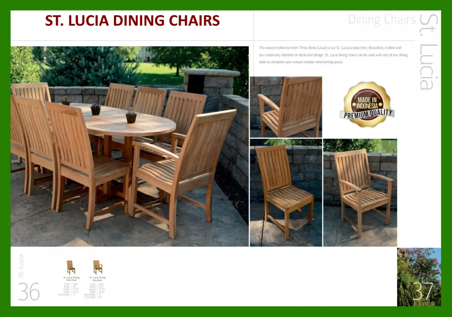 ST. LUCIA DINING CHAIRS