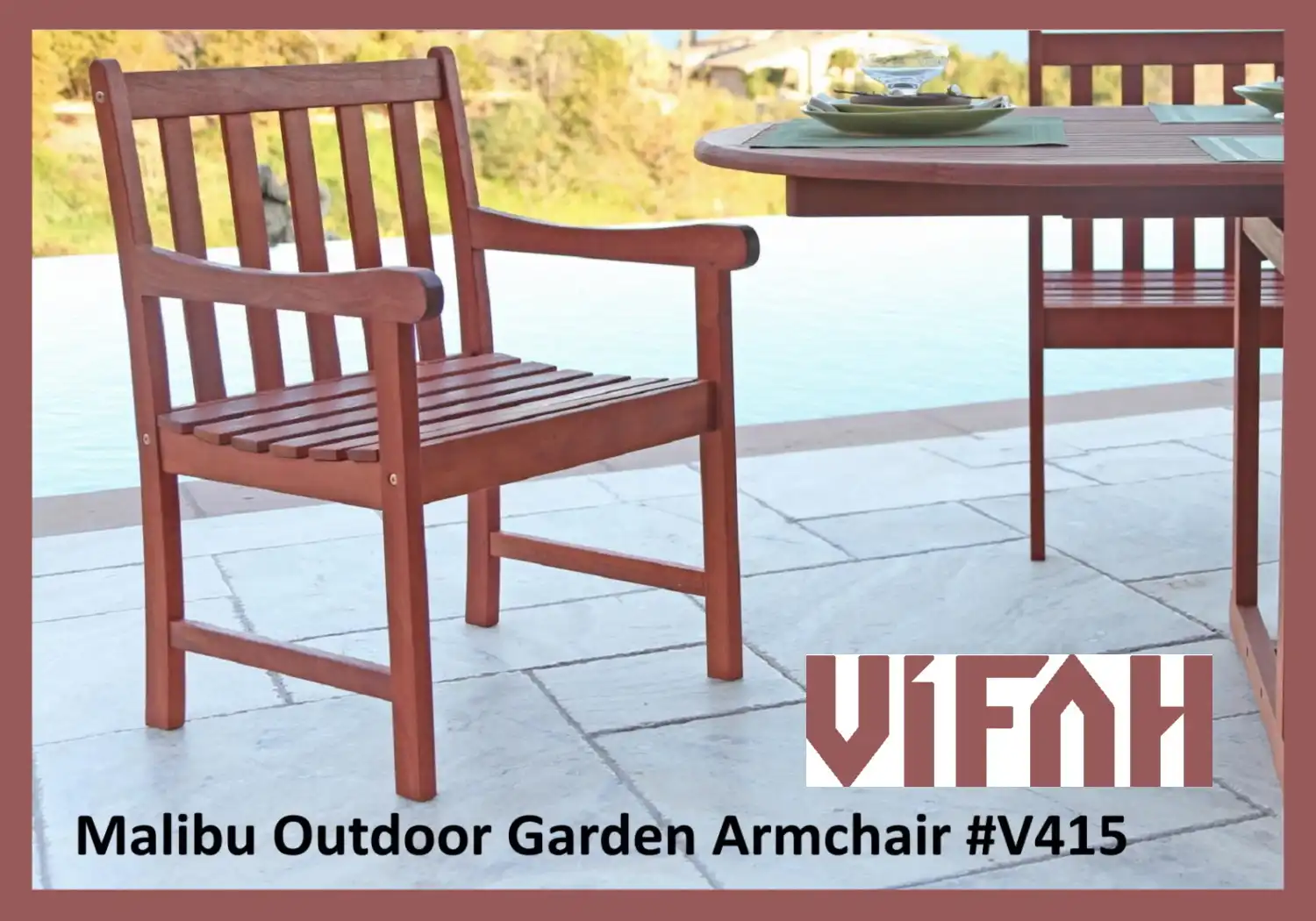 MALIBU Outdoor #V415 Patio Garden Armchair