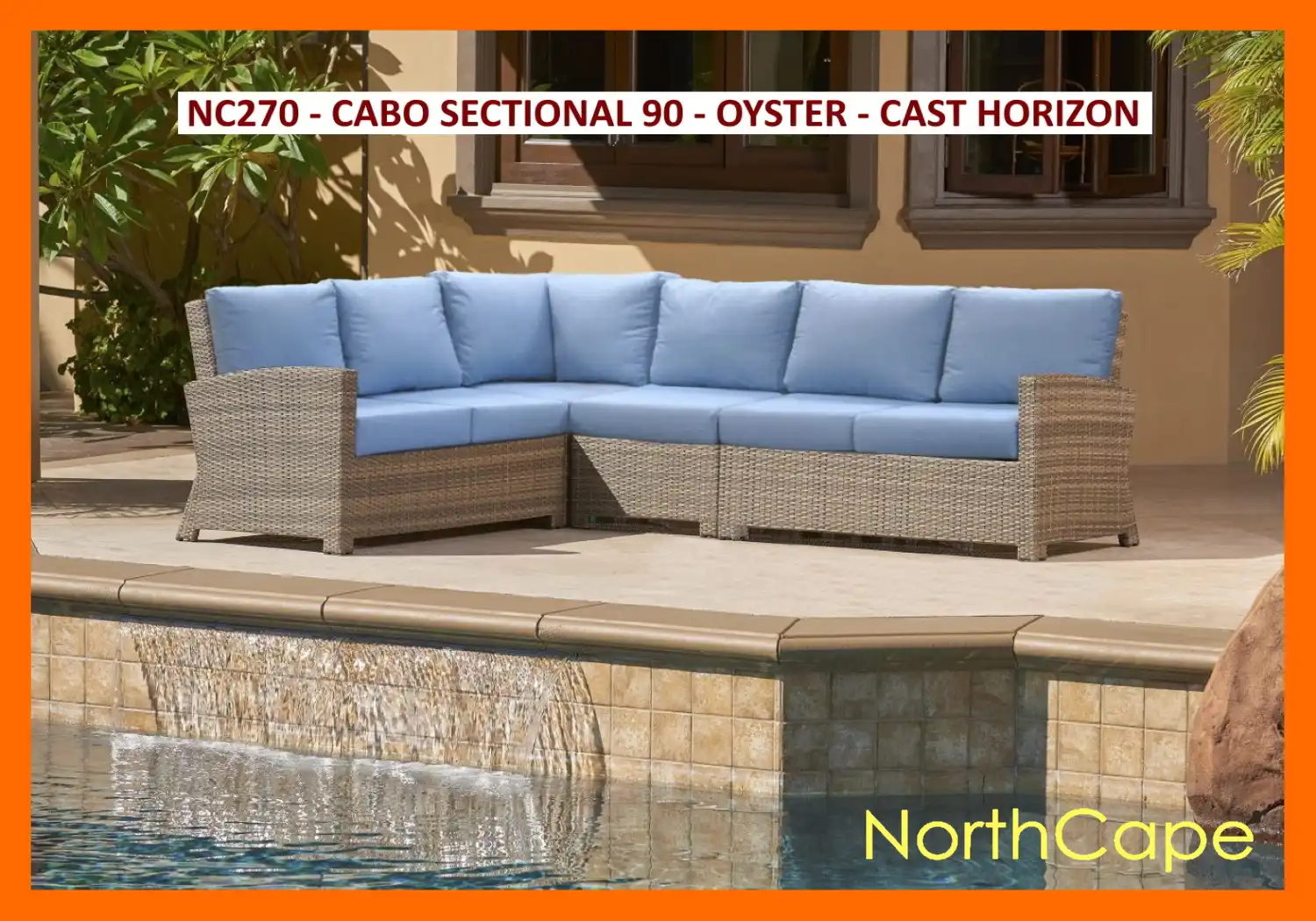 NC0270 - CABO SECTIONAL 90 - OYSTER - CAST HORIZON