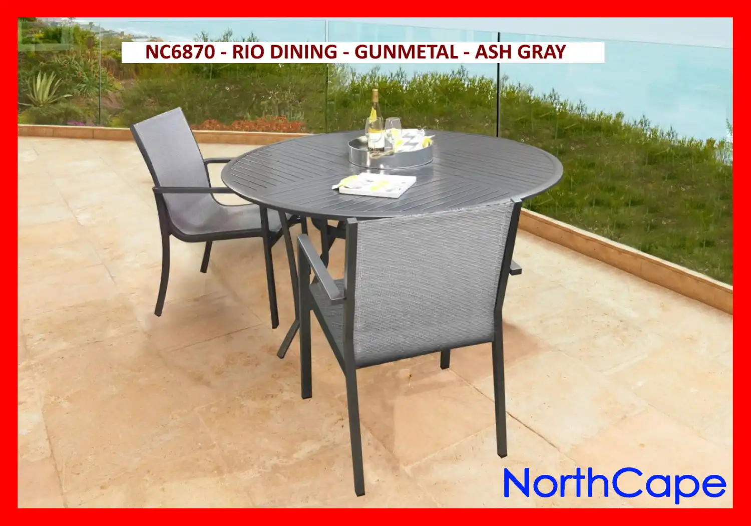 NC6870 - RIO DINING - GUNMETAL - ASH GRAY