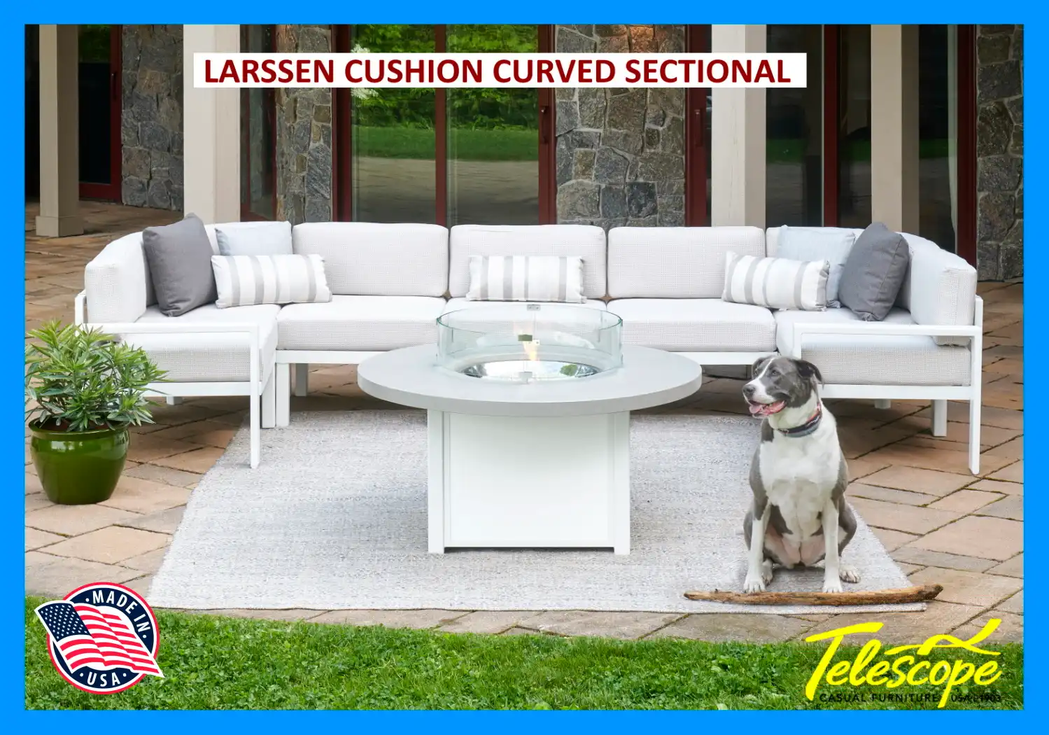 LARSSEN CUSHION CURVED SECTIONAL