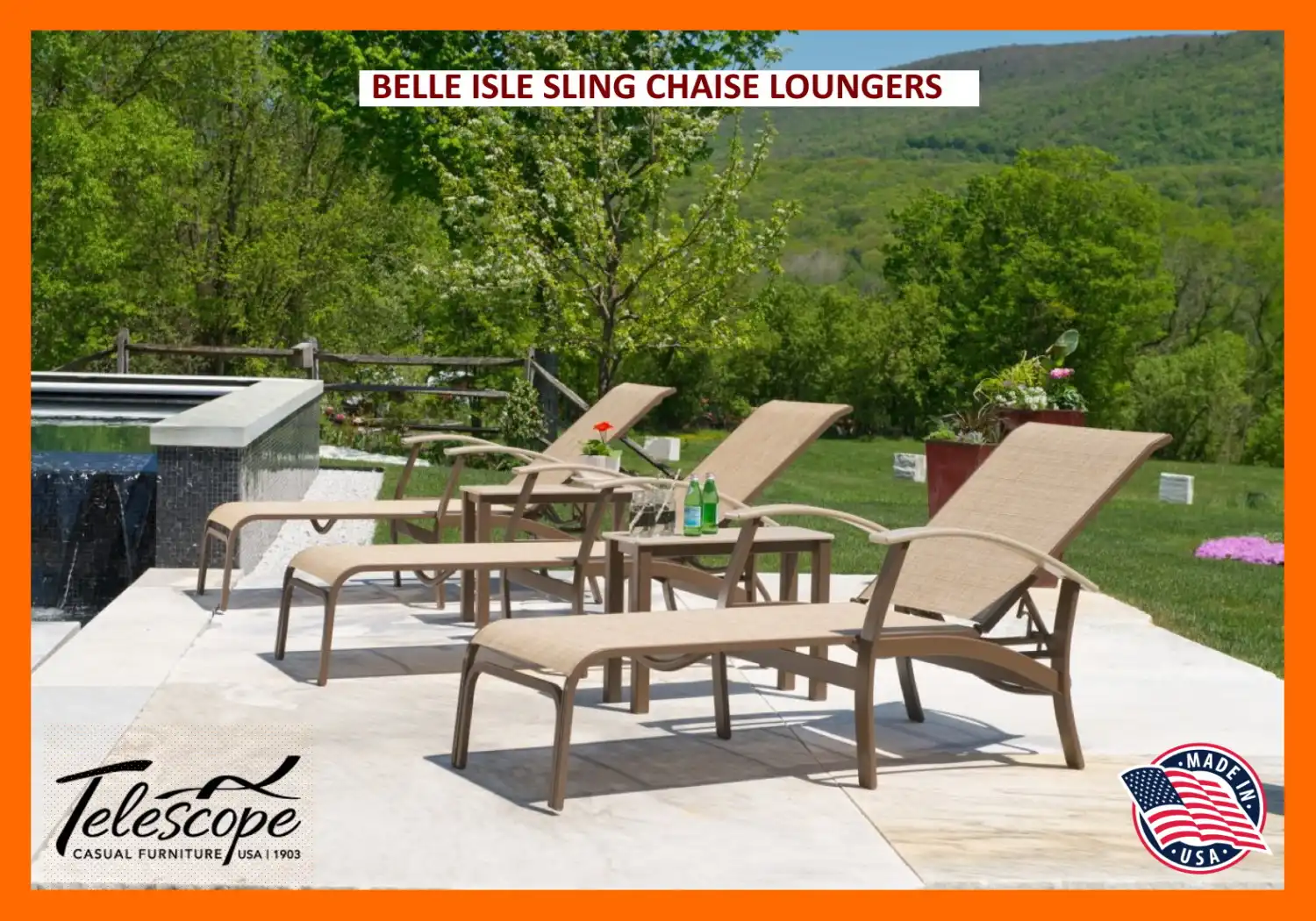 BELLE ISLE SLING CHAISE LOUNGERS