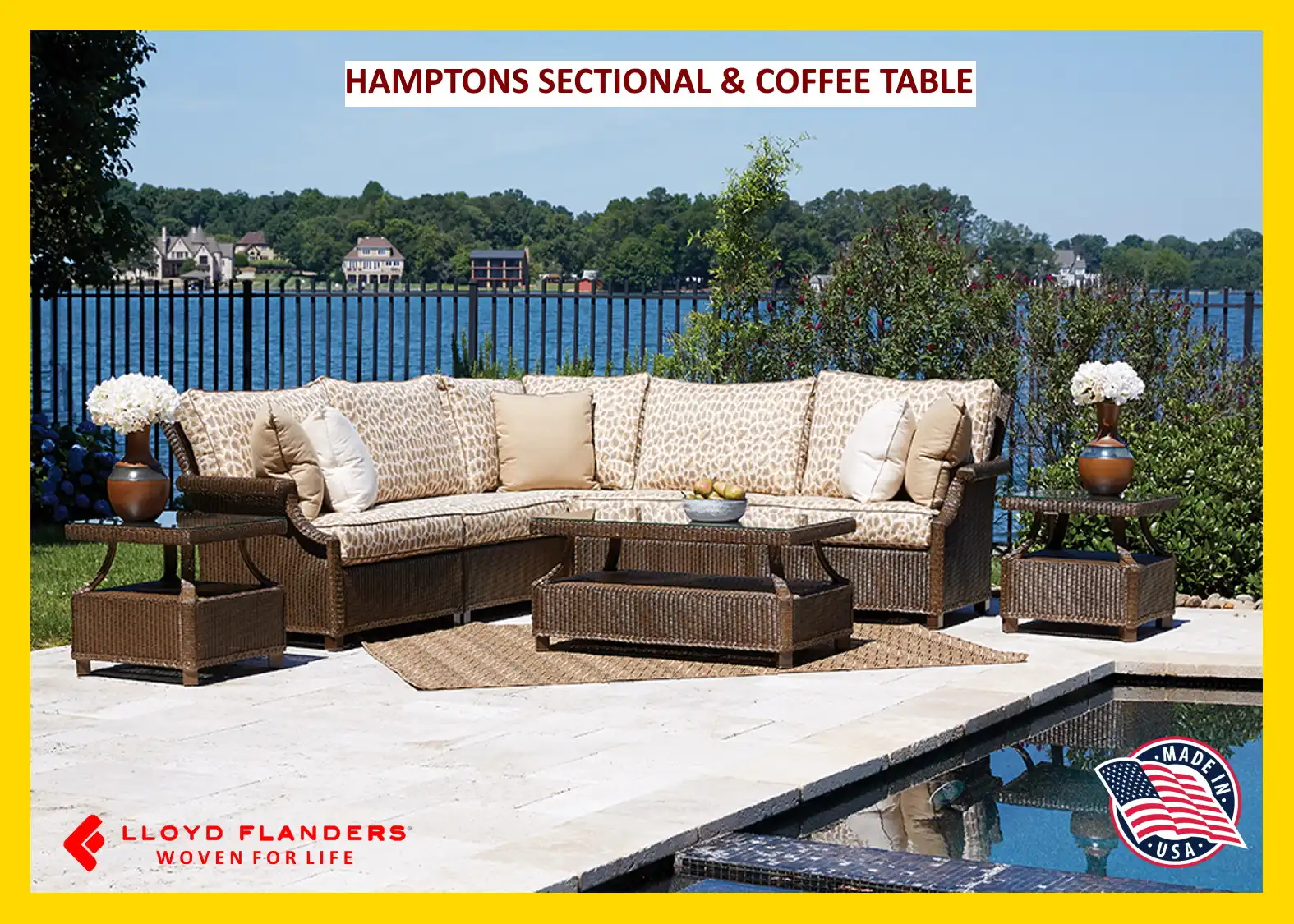 HAMPTONS SECTIONAL & COFFEE TABLE