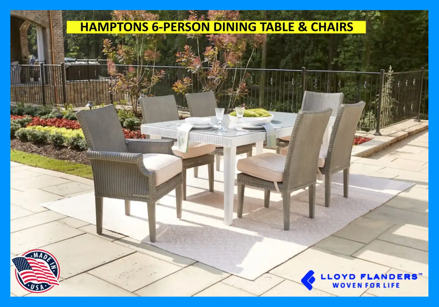 HAMPTONS 6-PERSON DINING TABLE & CHAIRS