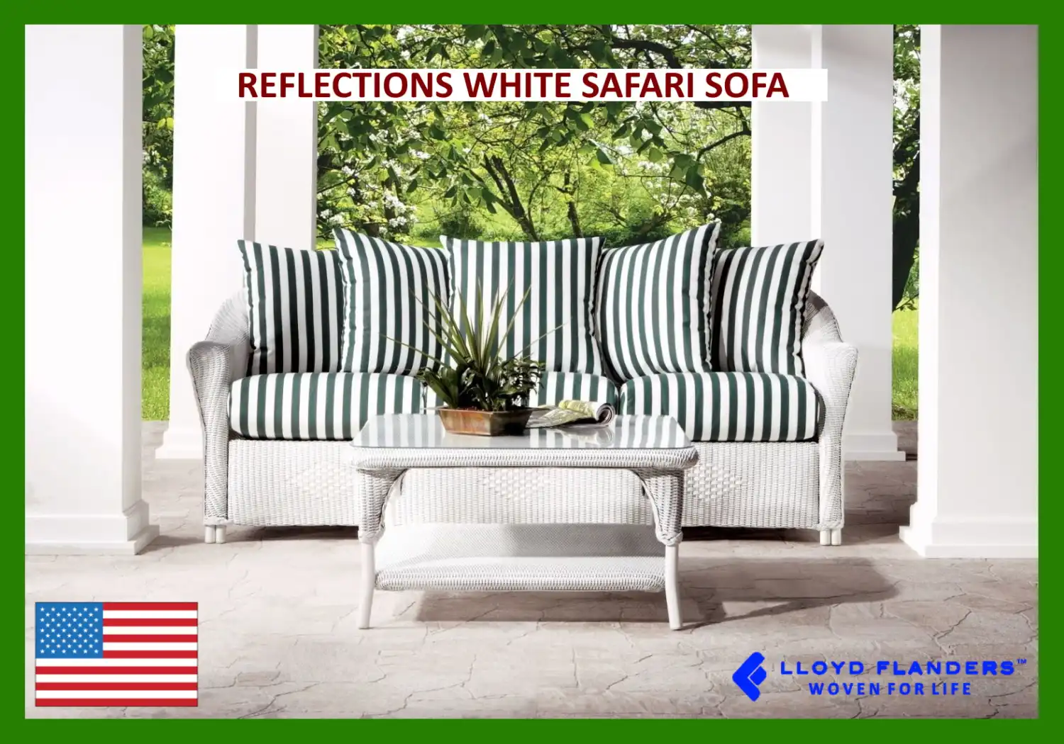 REFLECTIONS WHITE SAFARI SOFA