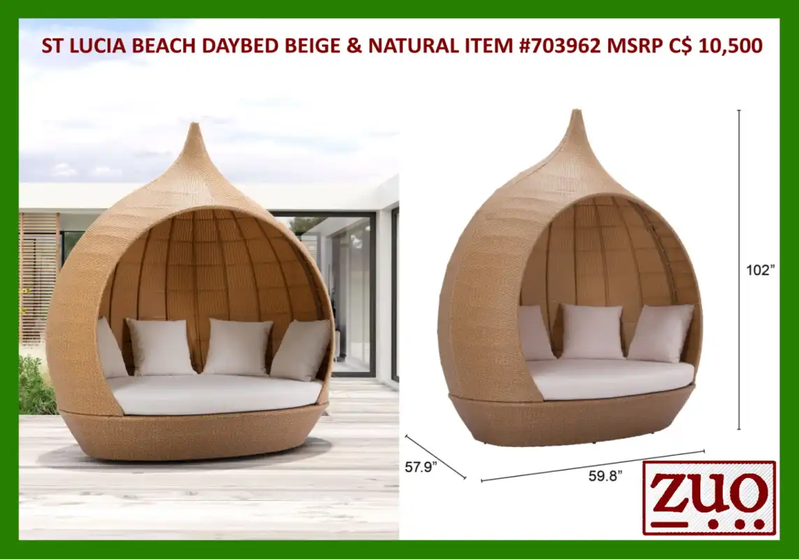 ST LUCIA BEACH DAYBED BEIGE & NATURAL ITEM #703962 (5)
