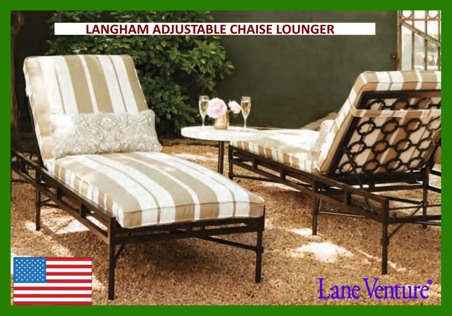 LANGHAM ADJUSTABLE CHAISE LOUNGER