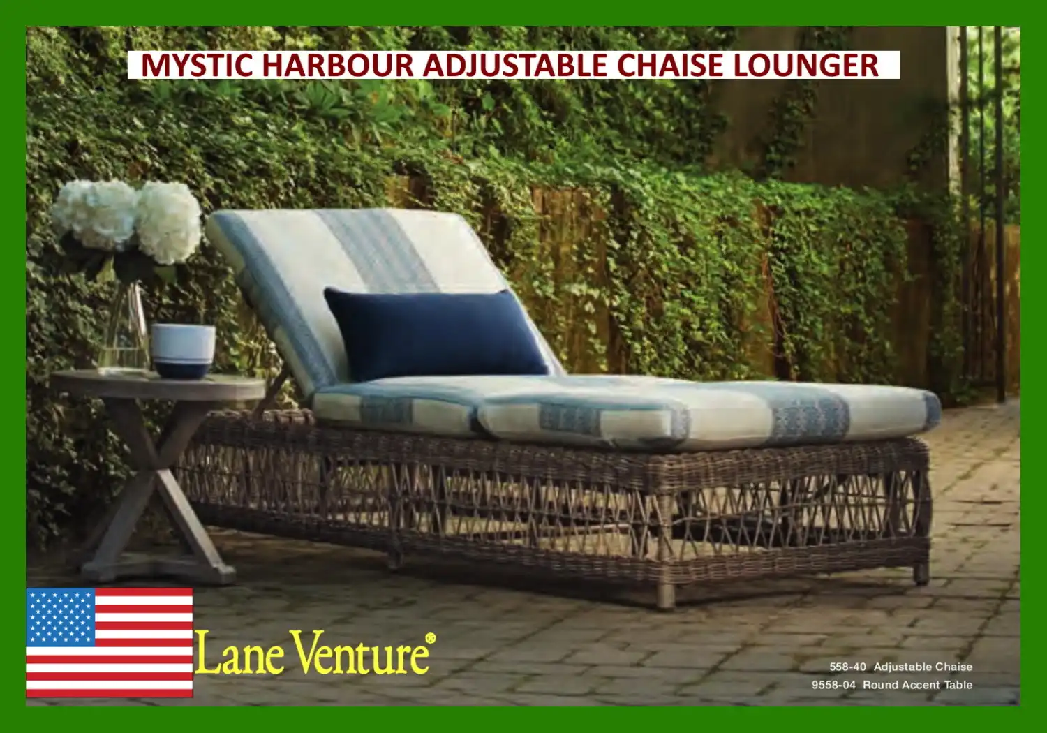 MYSTIC HARBOUR ADJUSTABLE CHAISE LOUNGER