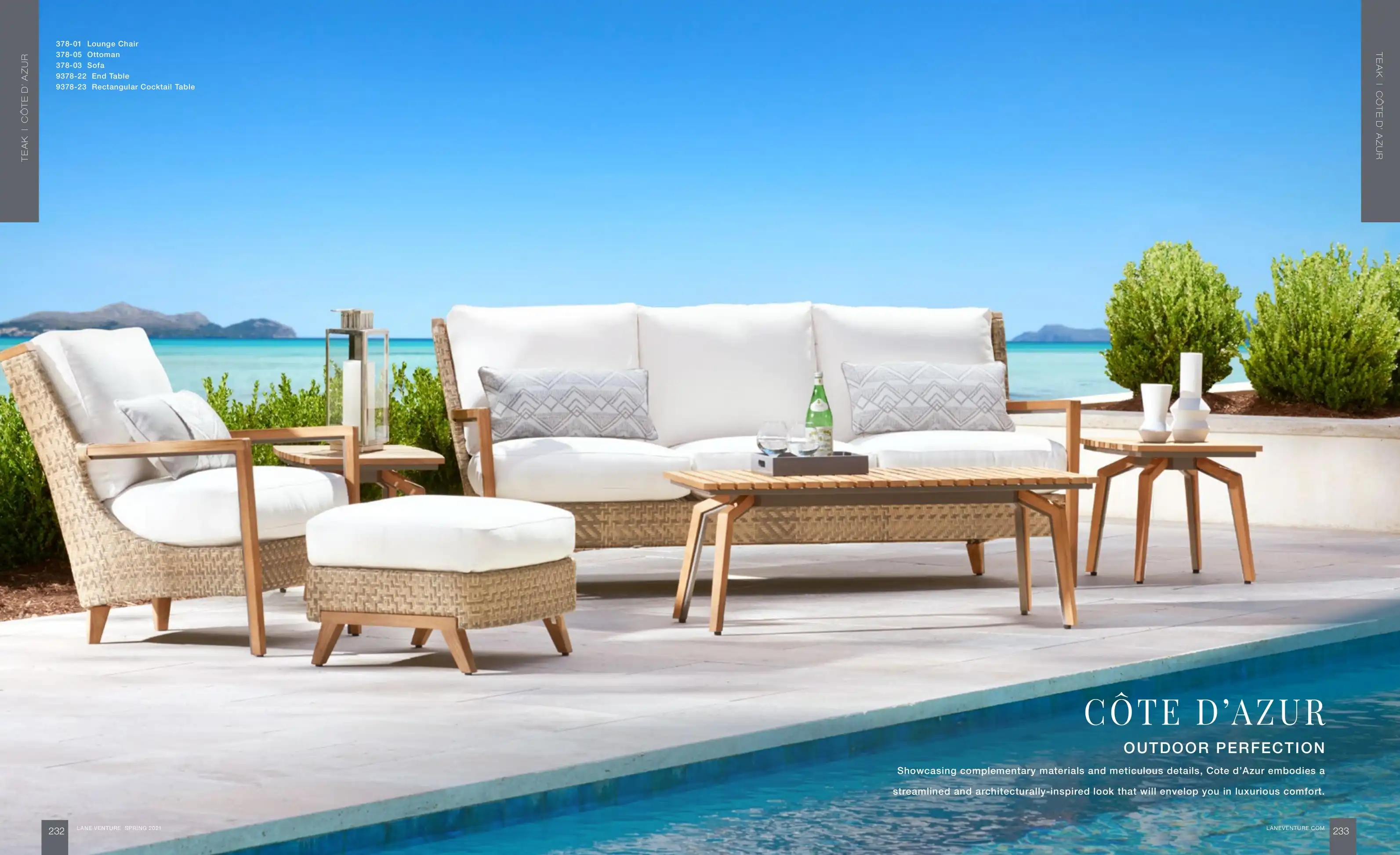 COTE D' AZUR Sofa & Lounge Chair by Lane Venture