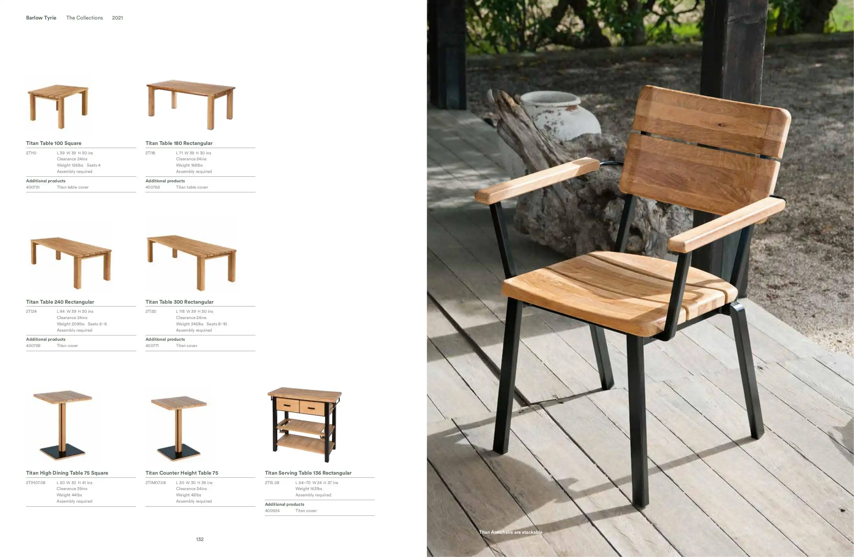 RUSTIC (Teak) Table & Benches by Barlow Tyrie