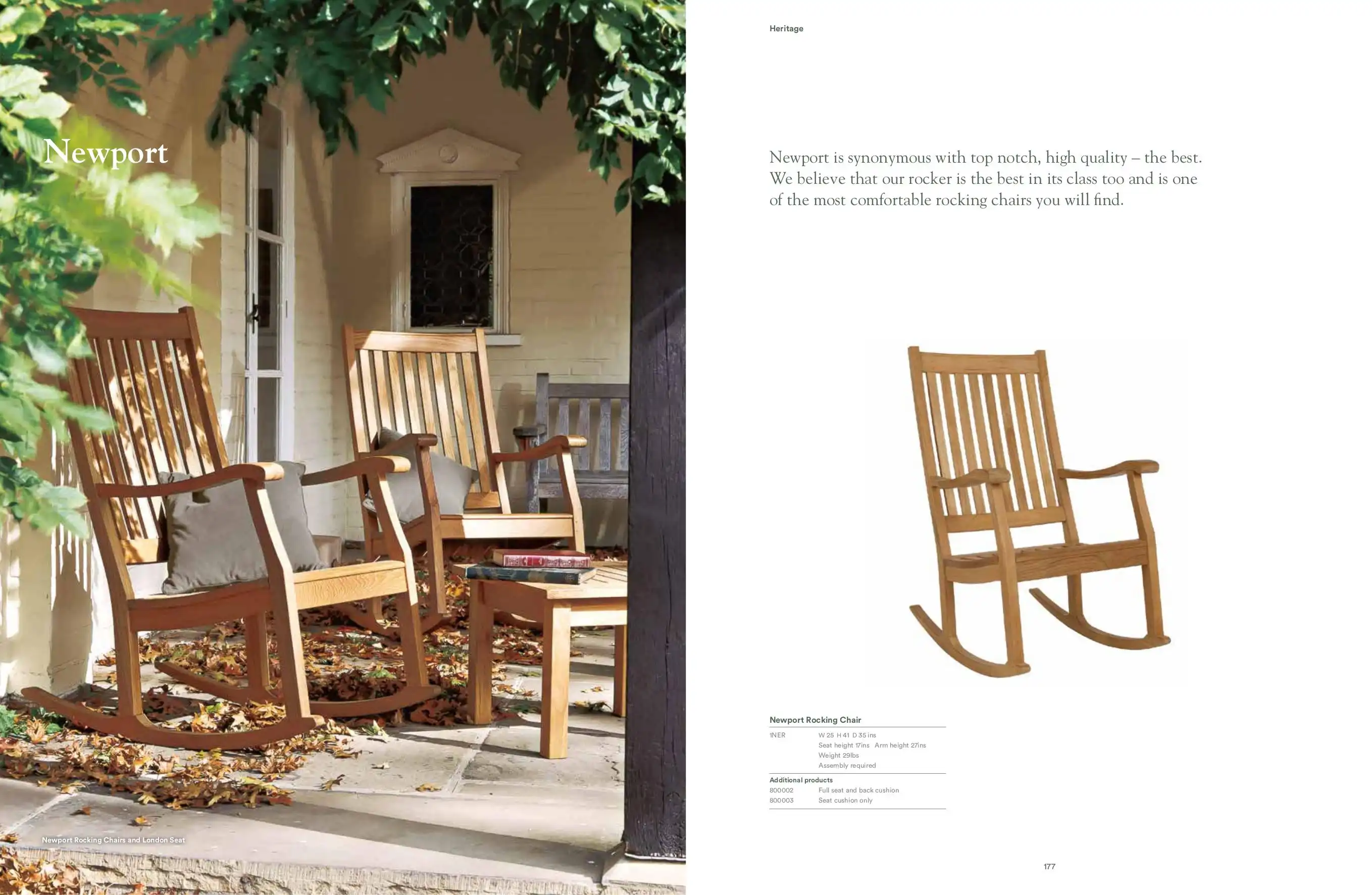 NEWPORT (Heritage Teak) Rocking Chairs