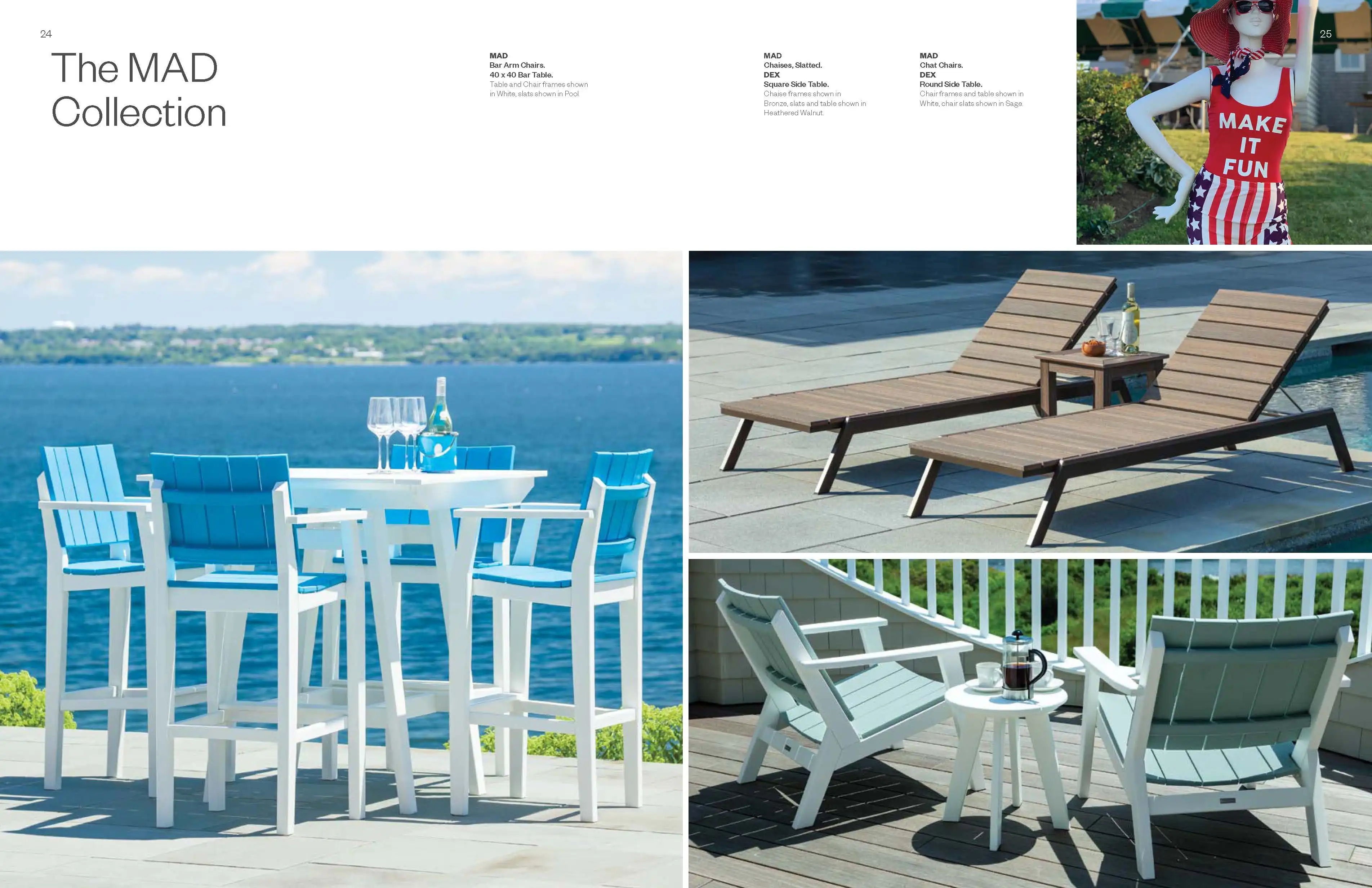 MAD Chaises & Bar Seating Collection by Seaside Casual