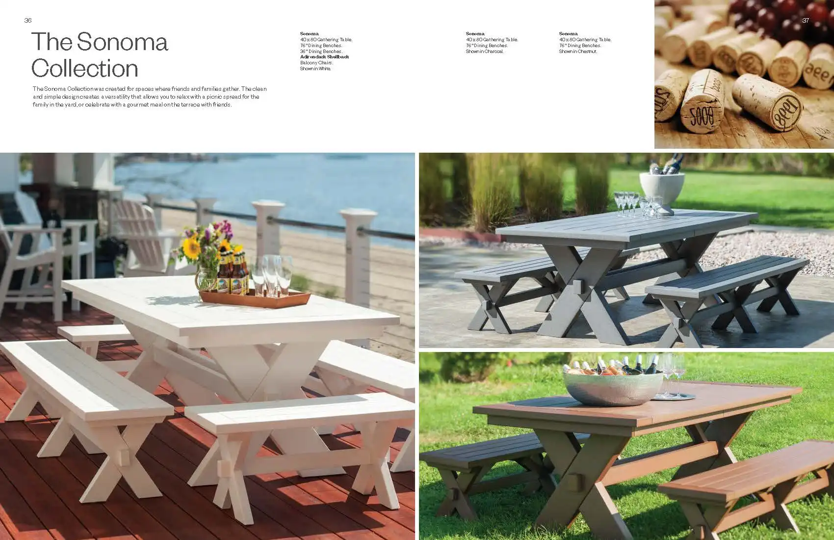 SONOMA Picnic Table Collection by Seaside Casual