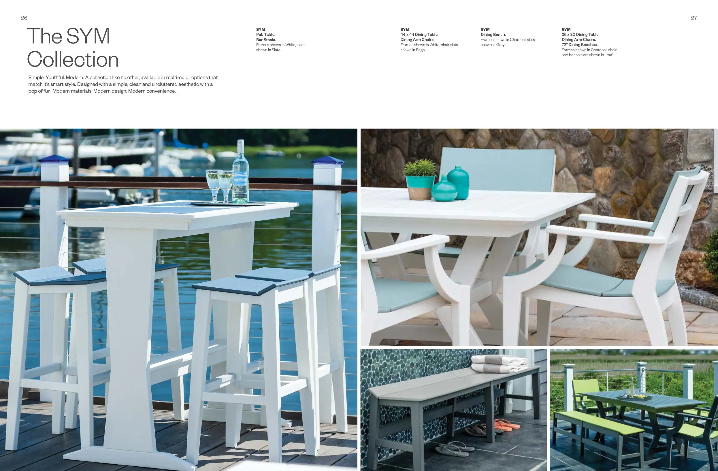 SYM Bar Seating Collection by Seaside Casual
