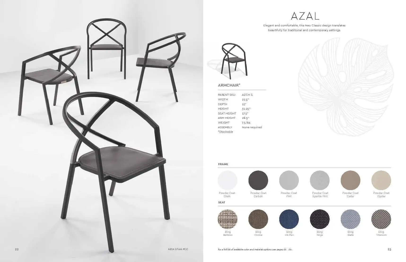 AZAL (New for 2021) Arm Chairs by Oxford Garden