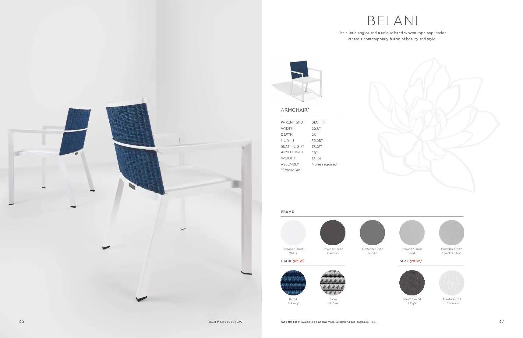 BELANI (New for 2021) Arm Chairs by Oxford Garden