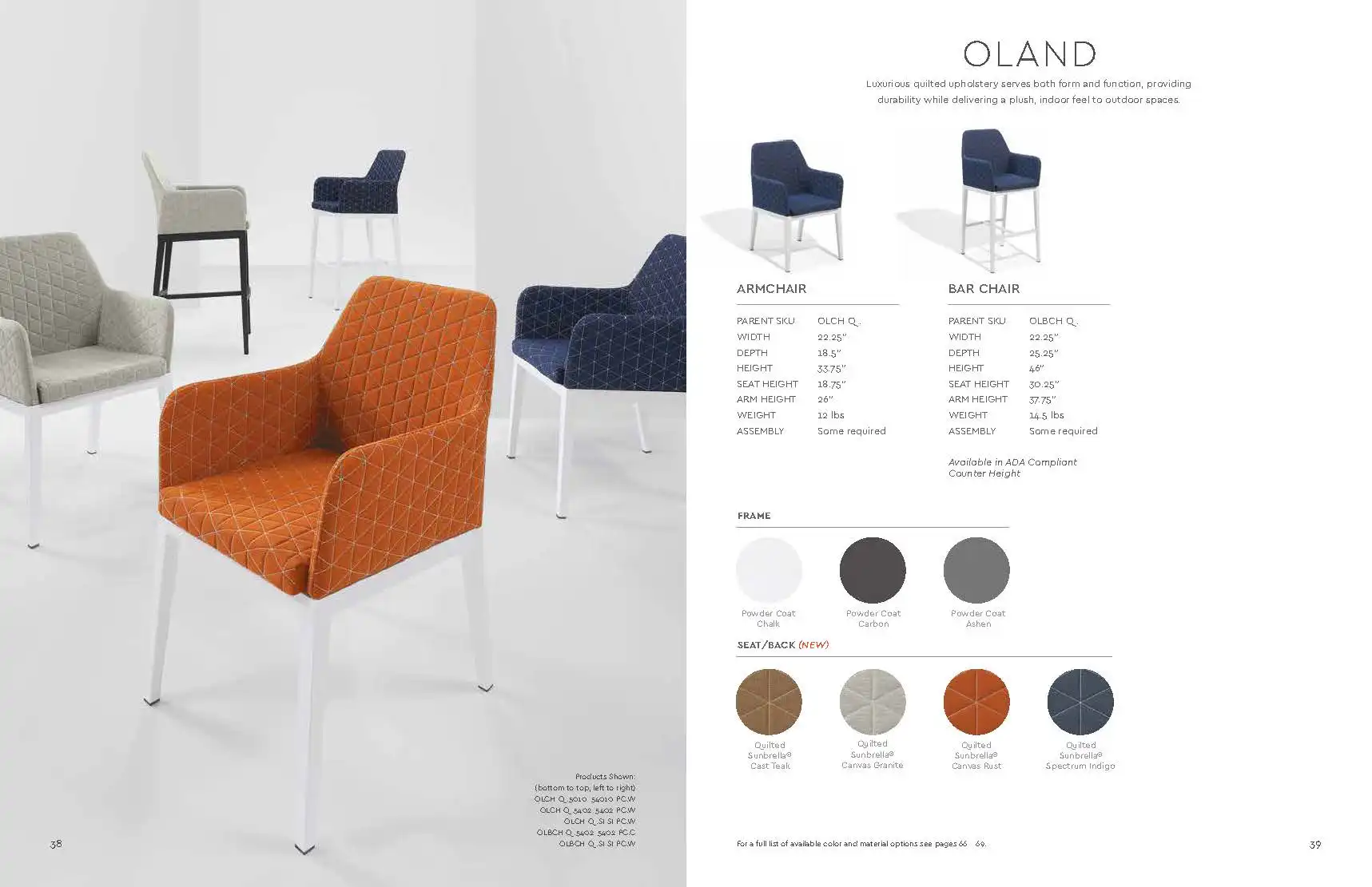 OLAND (New for 2021) Arm Chairs by Oxford Garden
