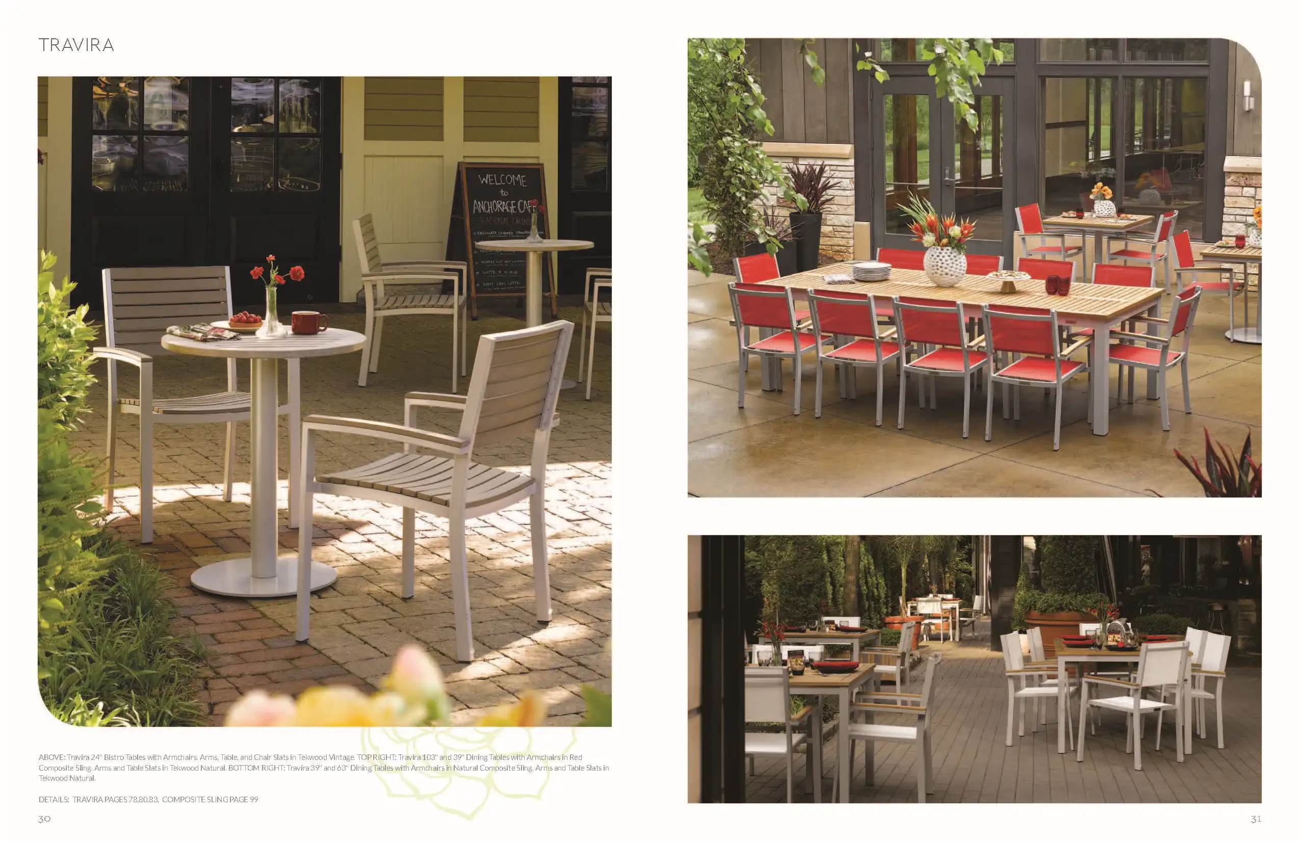 TRAVIRA (3) Dining & Small Tables by Oxford Garden