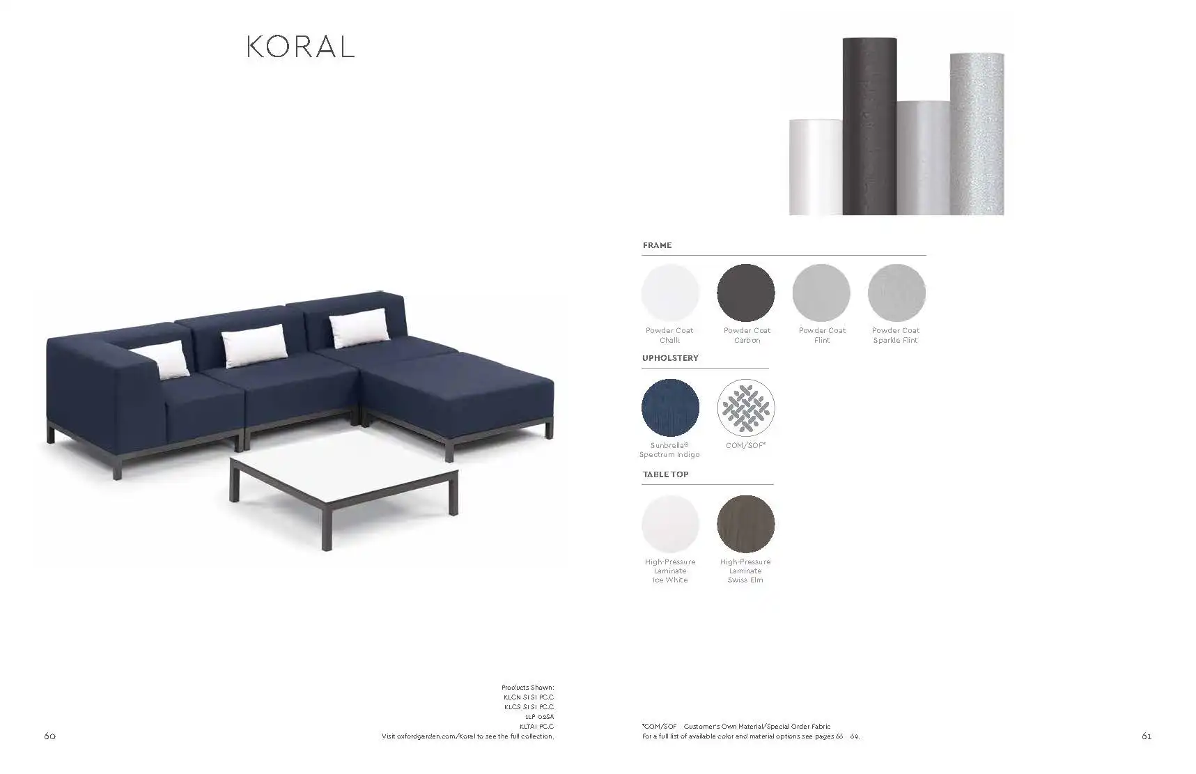 KORAL (3) Sectional by Oxford Garden
