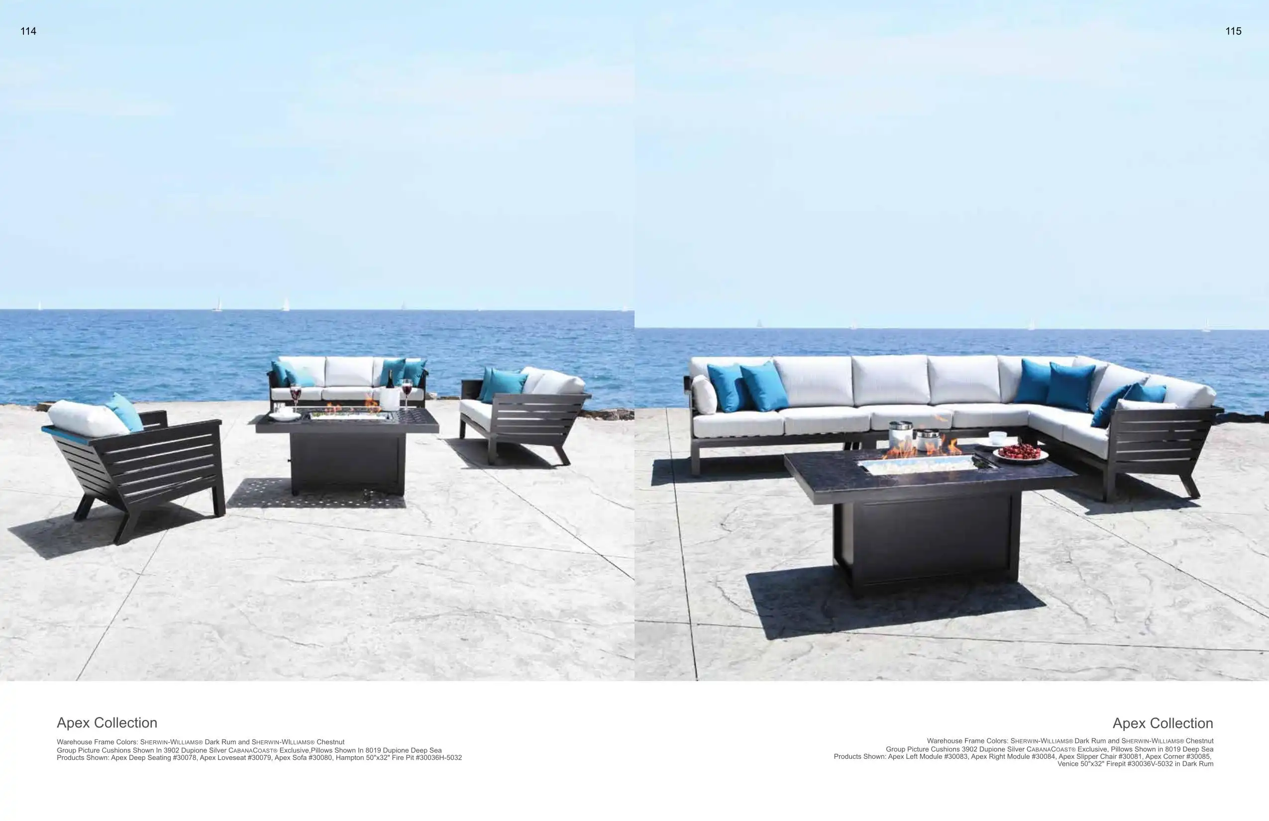 APEX Sofa & Sectional (ALUMINUM) Collection(s) by Cabana Coast 