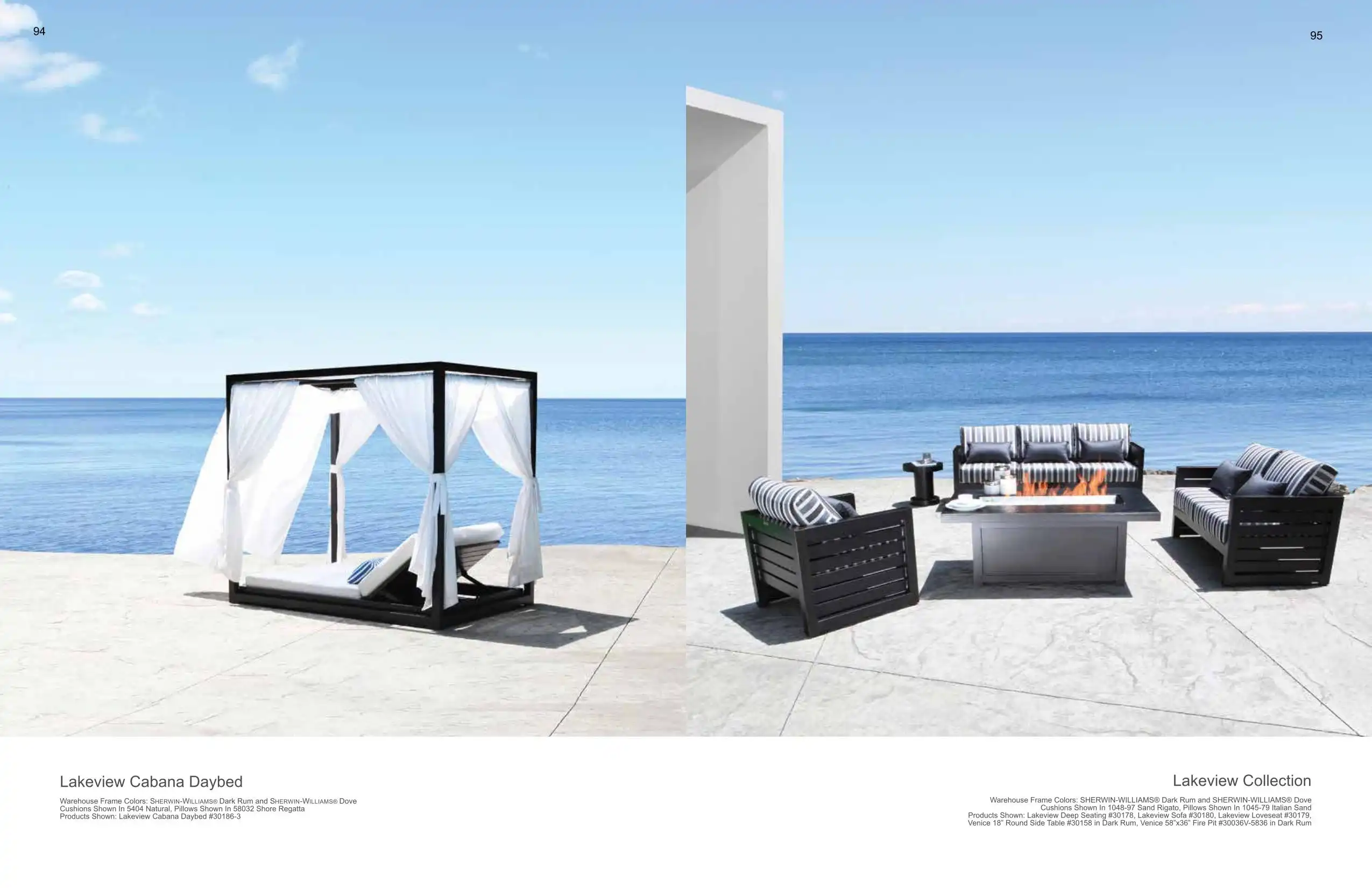 LAKEVIEW Cabana Daybed & Sofa (ALUMINUM) Collection(s) by Cabana Coast 