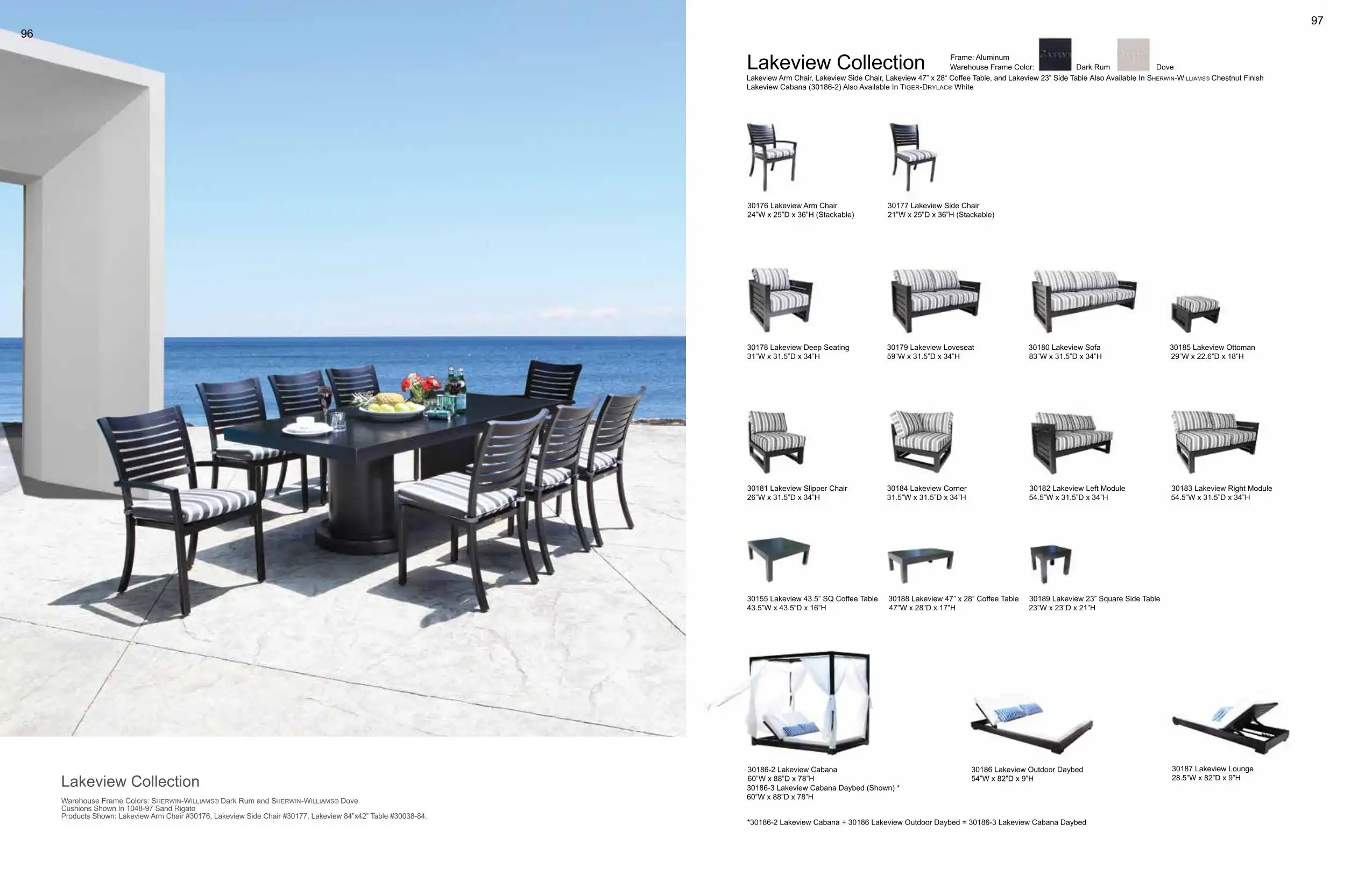 LAKEVIEW Dining & Sofa (ALUMINUM) Collection(s) by Cabana Coast 