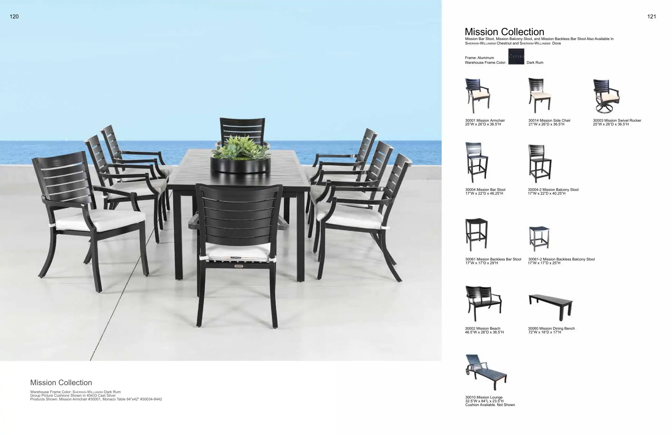 MISSION Dining (ALUMINUM) Collection(s) by Cabana Coast 