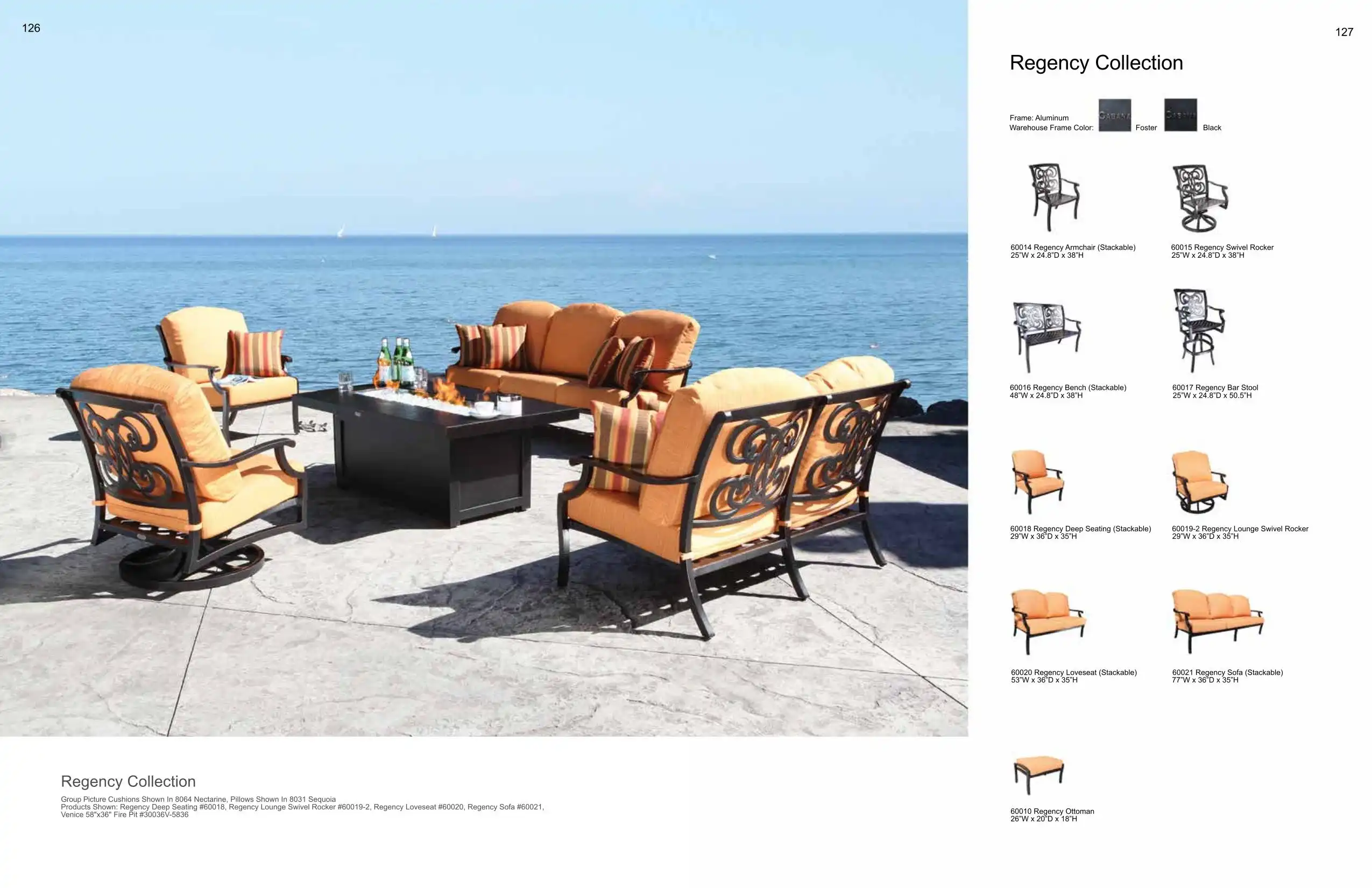 REGENCY Sofa (ALUMINUM) Collection(s) by Cabana Coast 