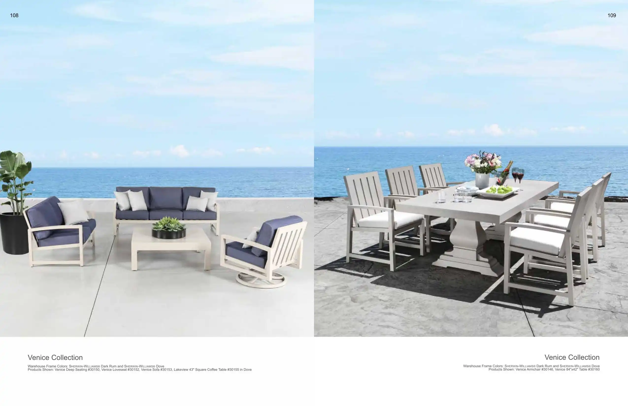 VENICE Sofa & Dining (ALUMINUM) Collection(s) by Cabana Coast 
