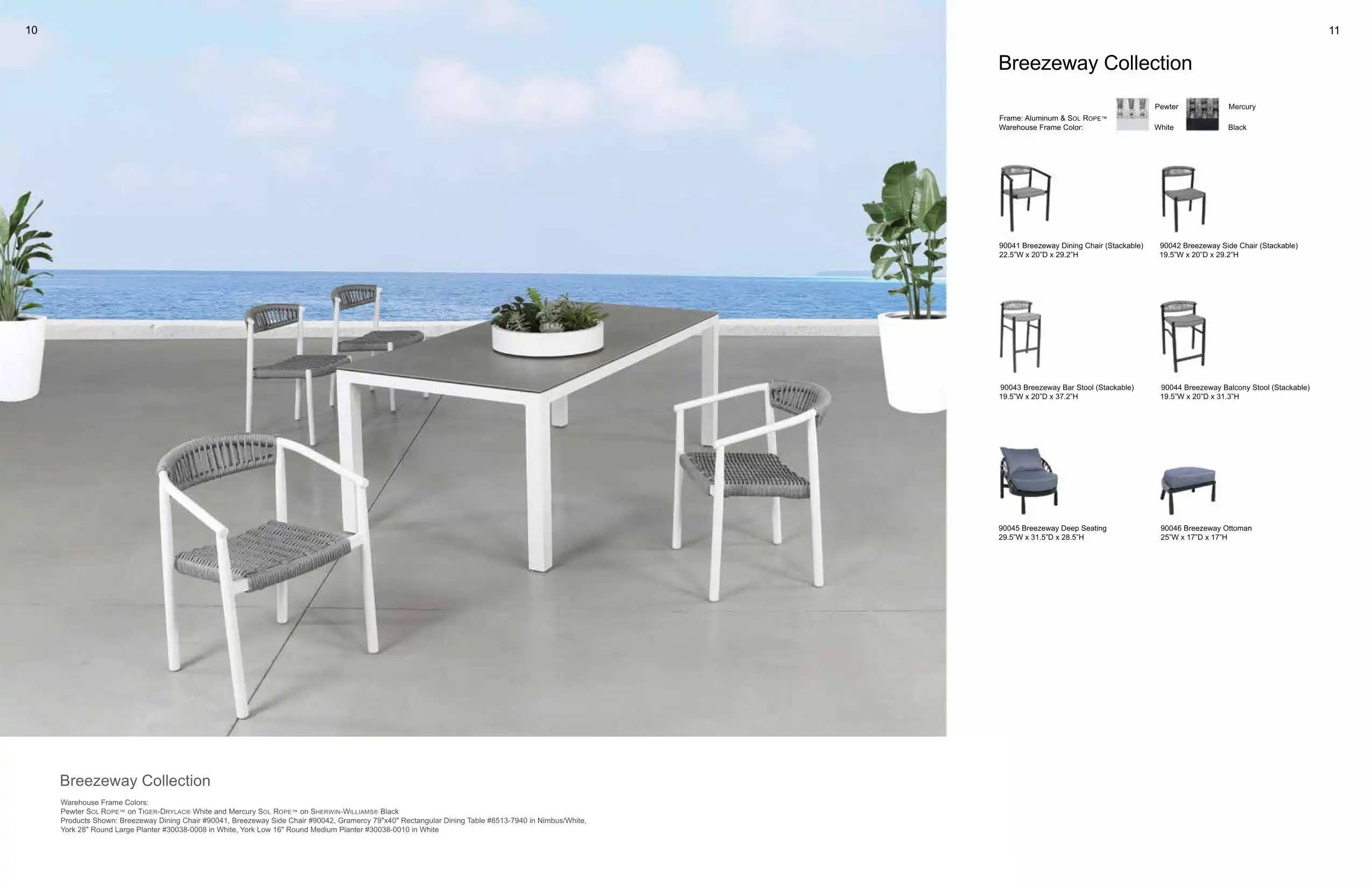 BREEZEWAY (ROPE) 4pc Dining Collection(s) by Cabana Coast 