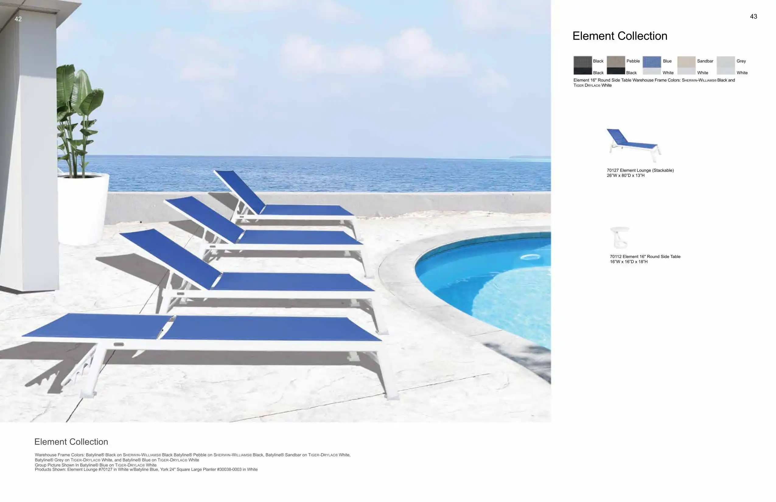 ELEMENT Chaise Lounge (SLING) Collection(s) by Cabana Coast 