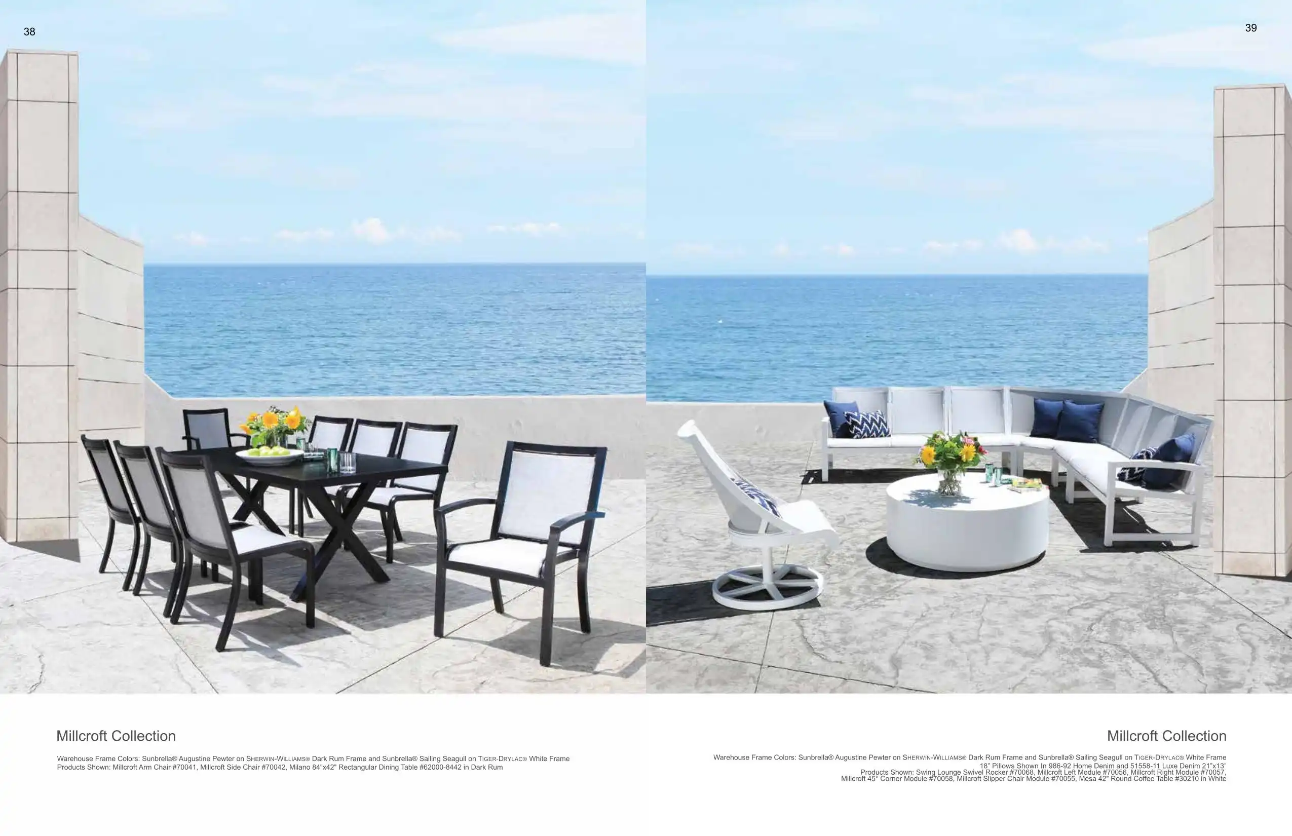 MILLCROFT Dining & Sectional (SLING) Collection(s) by Cabana Coast 