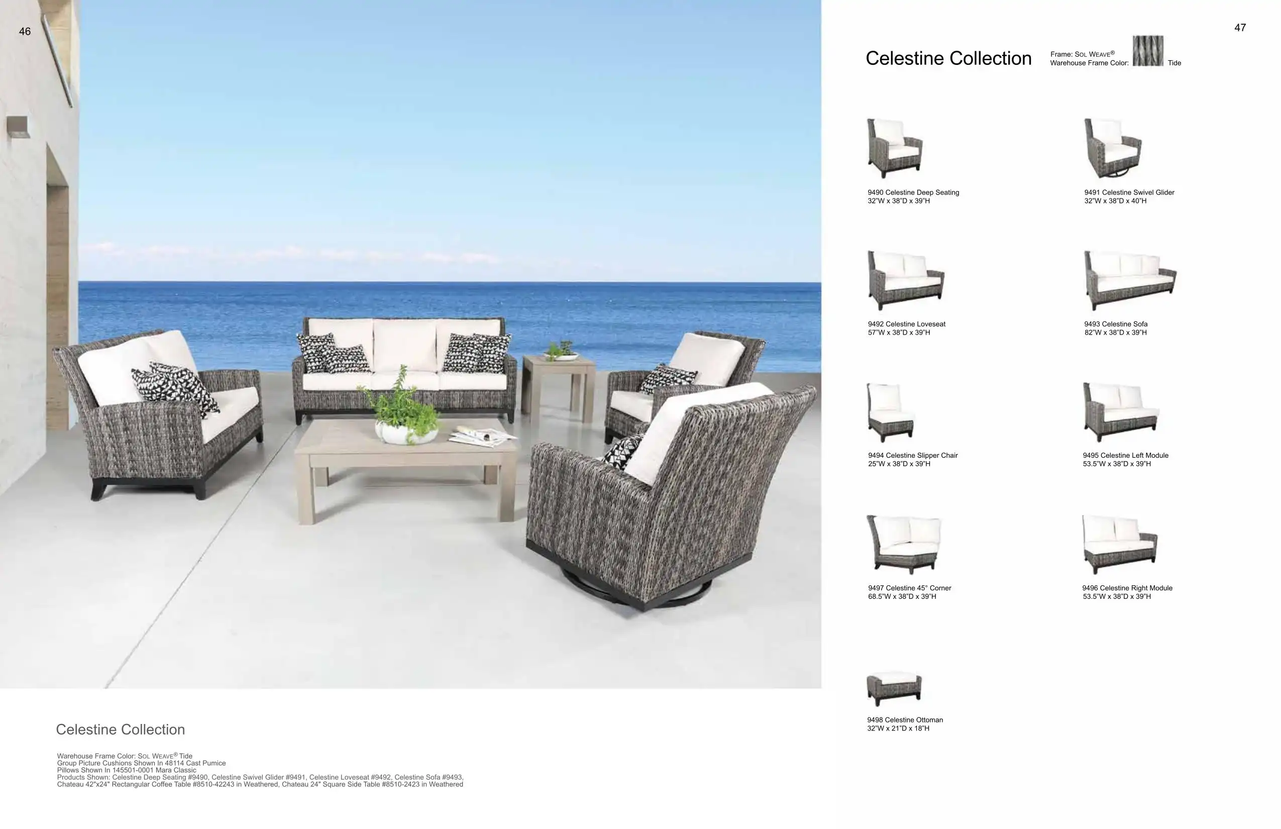 CELESTINE Sofa & Sectional Options (WICKER) Collection(s) by Cabana Coast