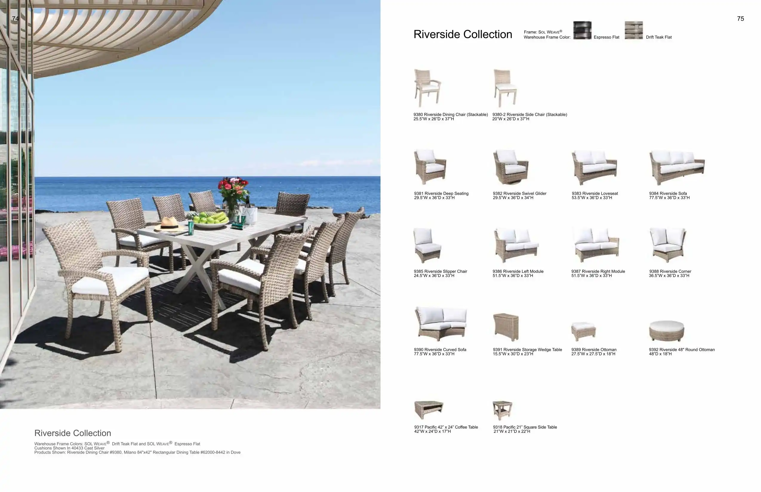 RIVERSIDE Dining, Sofas & Sectional (WICKER)l Collection(s) by Cabana Coast