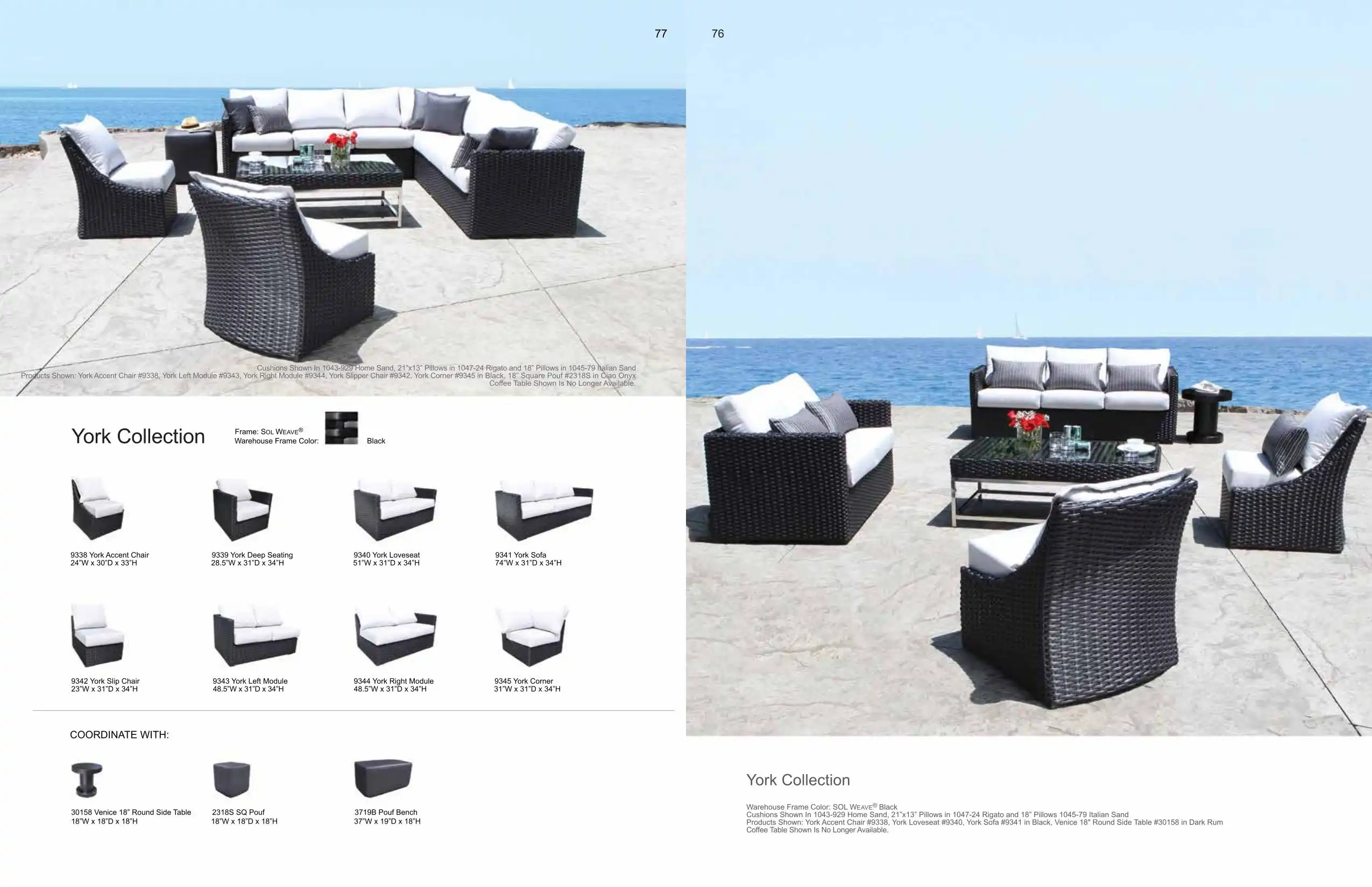 YORK Sectional & Sofas (WICKER) Collection(s) by Cabana Coast