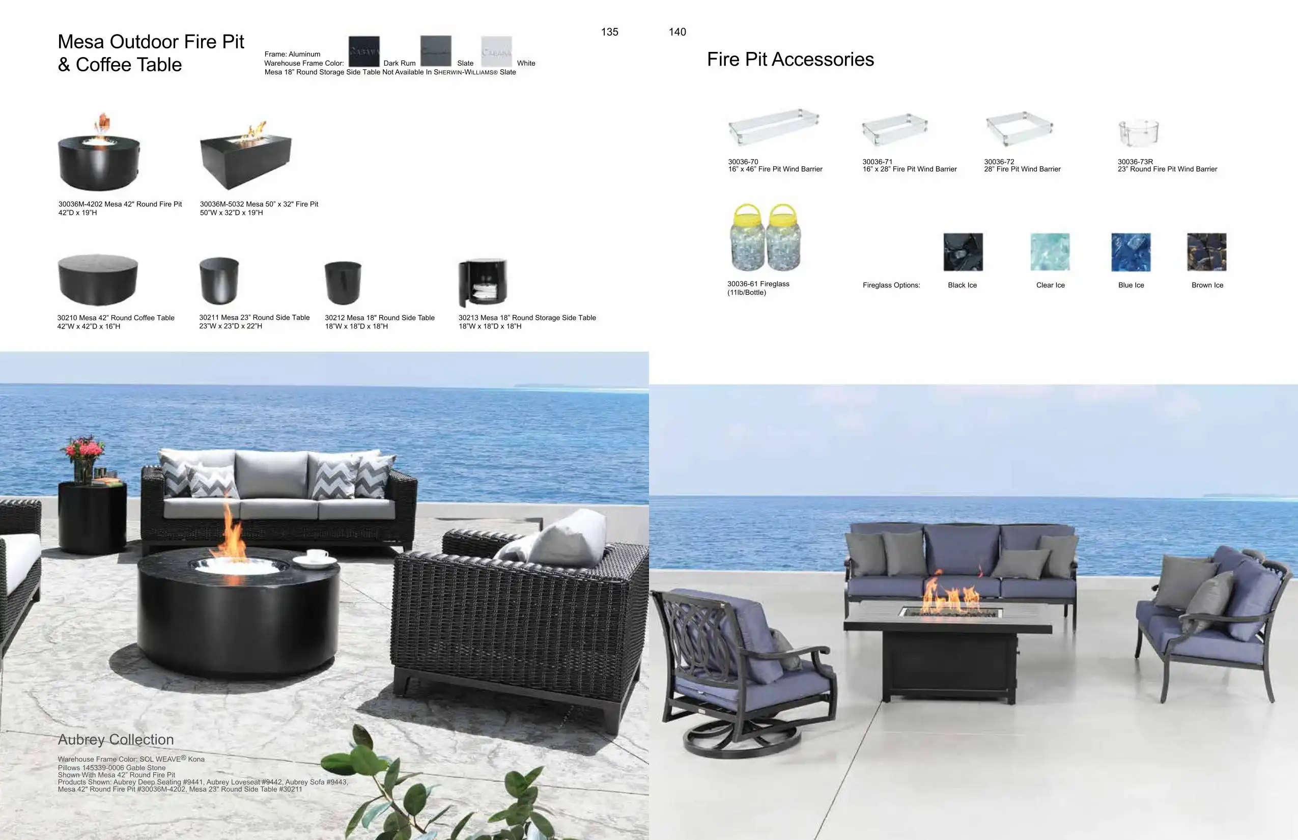 MESA Coffee Table & Outdoor Fire Pit & Accessories Collection(s) by Cabana Coast 
