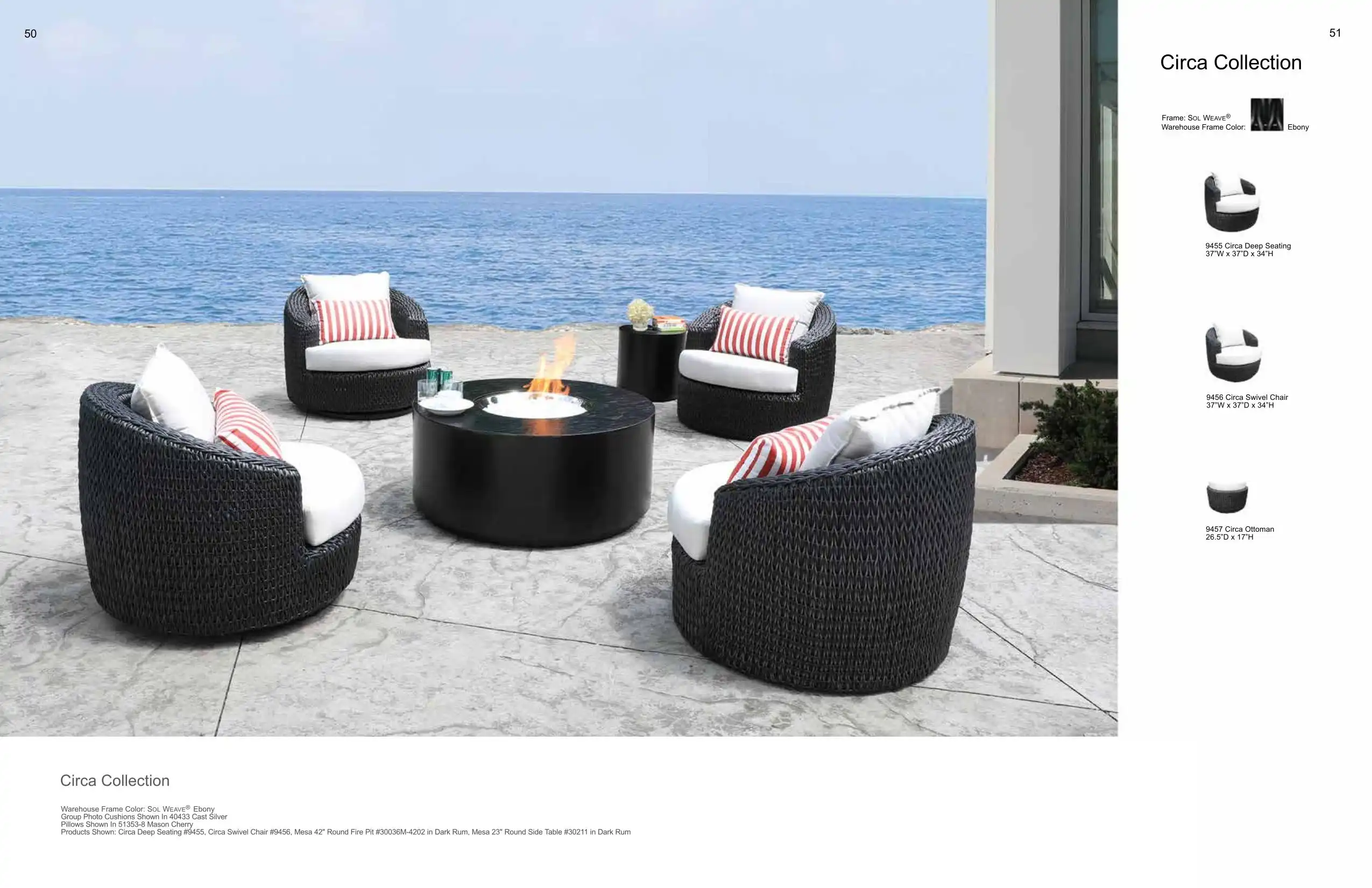 STELLAN Chat & Firepit Area (ROPE & UPHOLSTERY) Collection(s) by Cabana Coast 