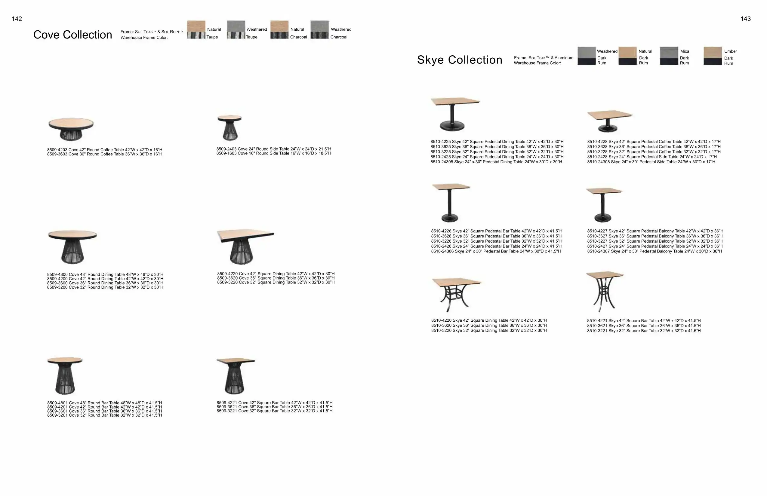 COVE & SKYE Table Collection(s) by Cabana Coast 