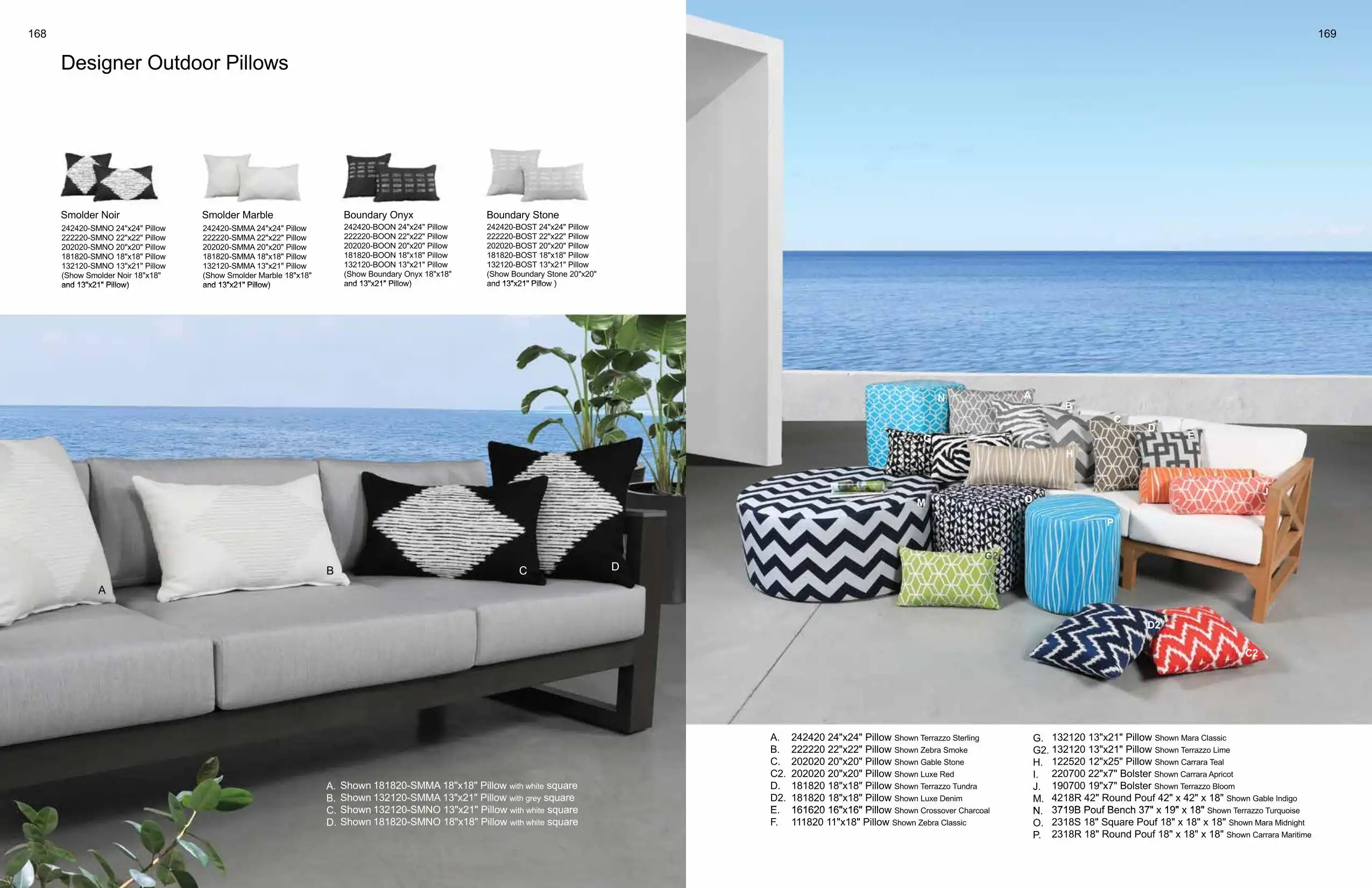 PATIO FURNITURE PILLOWS Collection(s) by Cabana Coast 