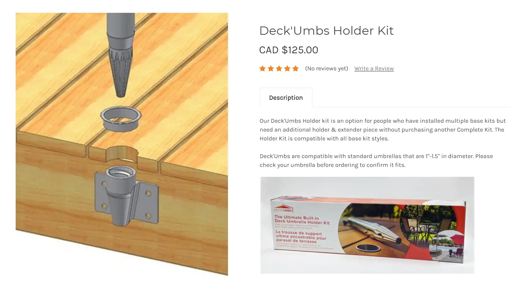 DECK'UMBS Holder Kit $125